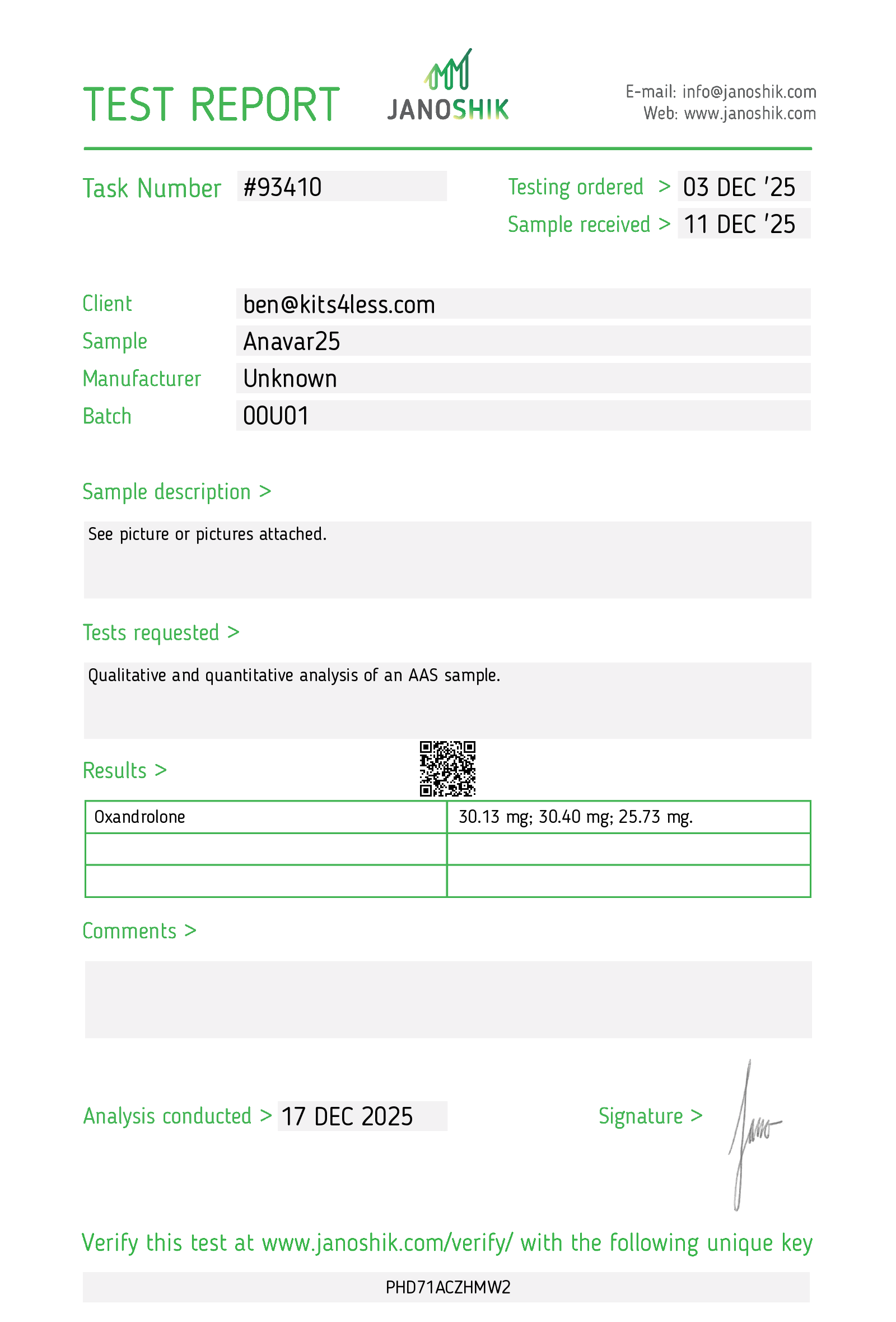 Test Report #93410