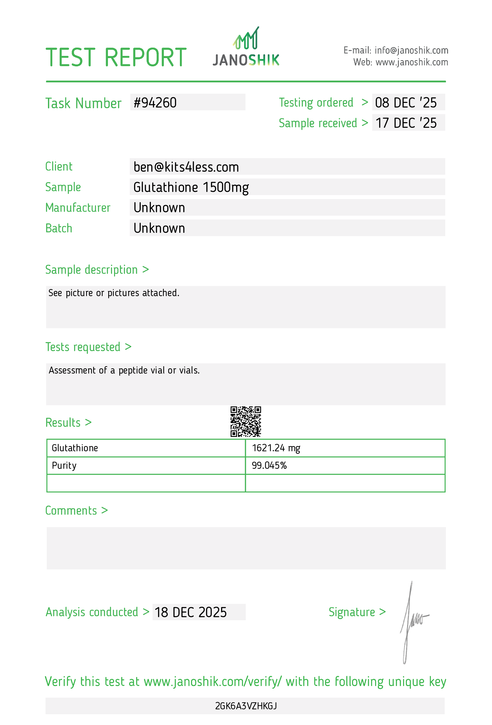 Test Report #94260